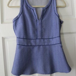 Banana Republic Blue and White Dot Blouse